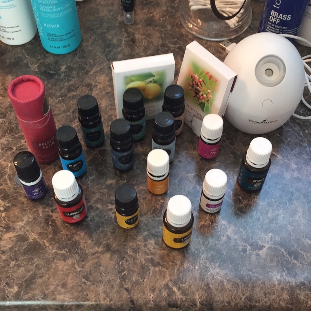 Young Living diffuser and oils.